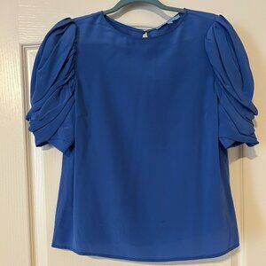 Antonio Melani blue silk blouse